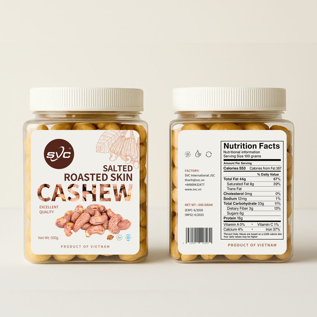 Salted Roasted Skin Cashew