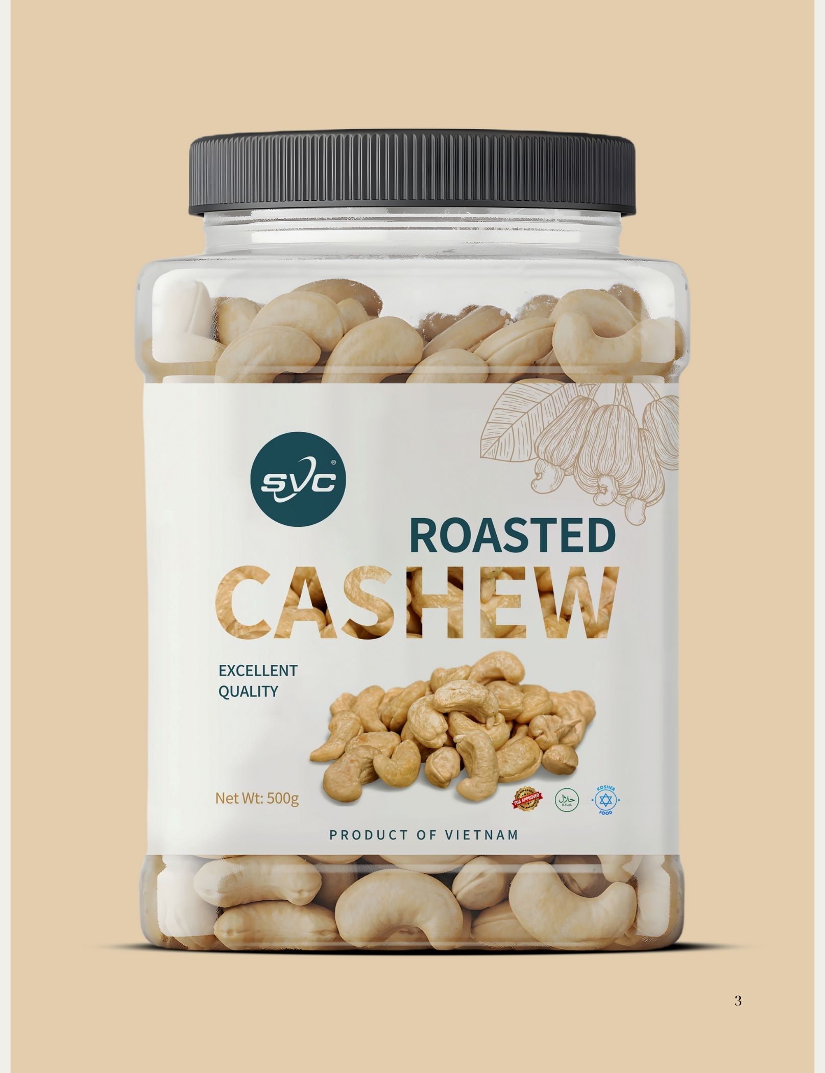 Roasted Cashew – PET Jar (500g)