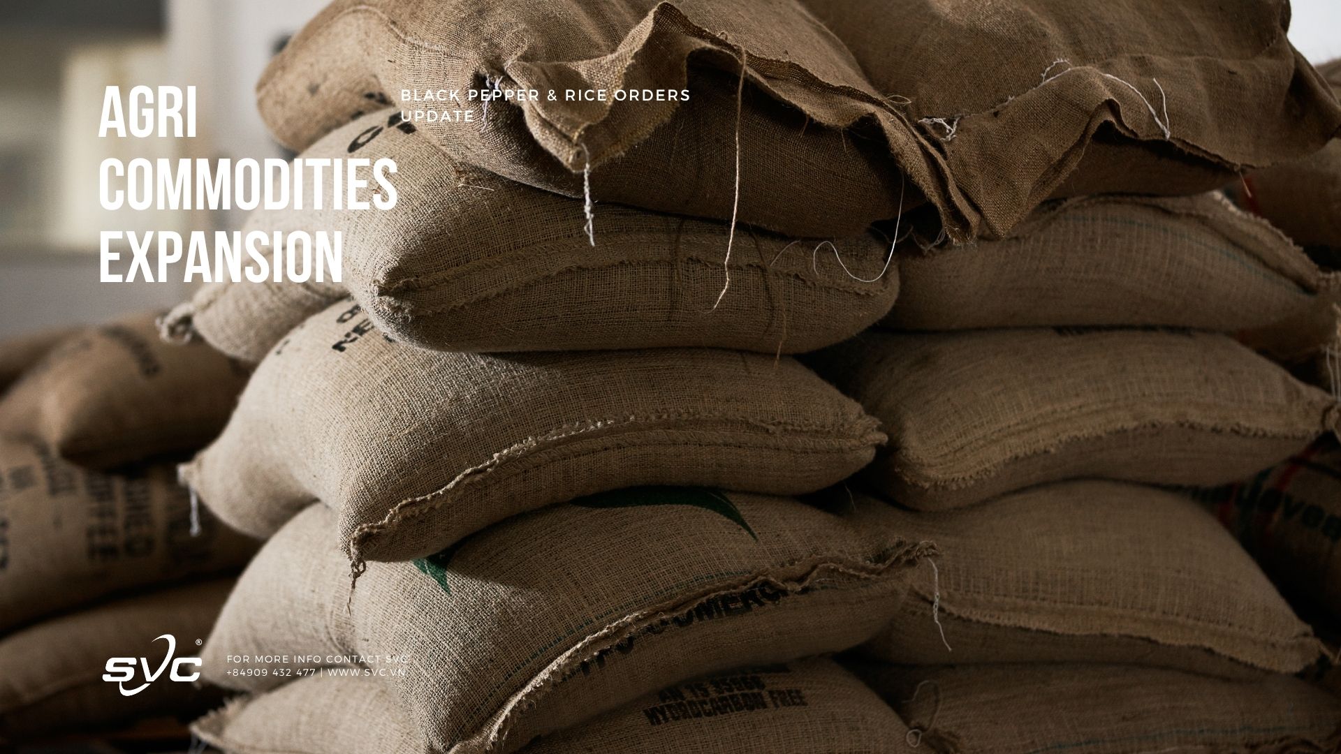 Agri Commodities Expansion: Black Pepper & Rice Orders Update