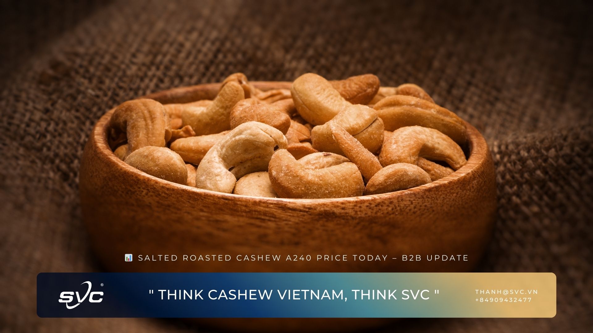 Salted Roasted Cashew A240 Price Today – B2B Update