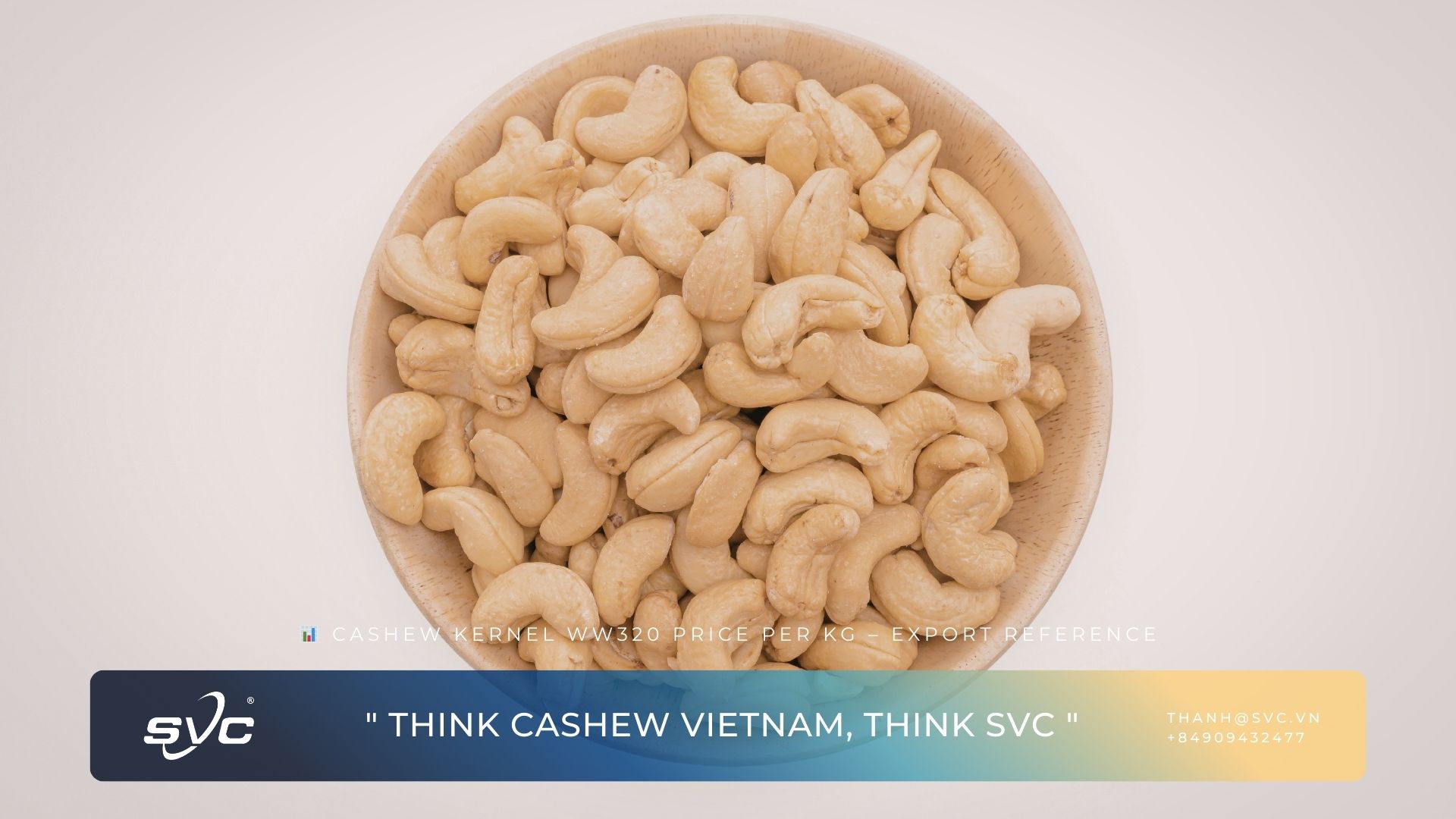 Cashew Kernel WW320 Price per Kg – Export Reference