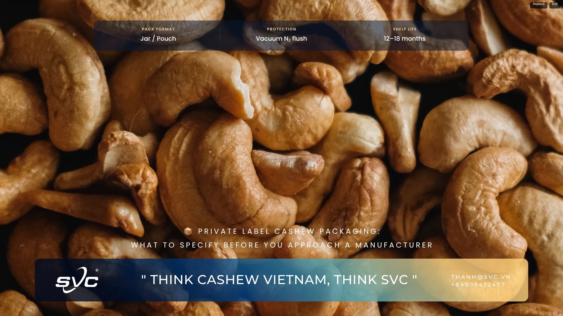 Private Label Cashew Packaging: What To Specify Before You Approach A Manufacturer
