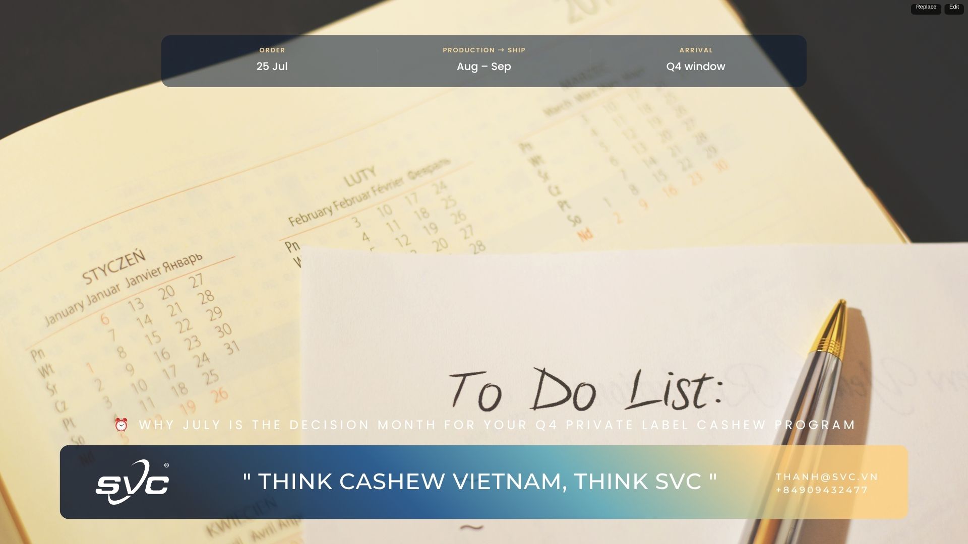 Why July Is The Decision Month For Your Q4 Private Label Cashew Program