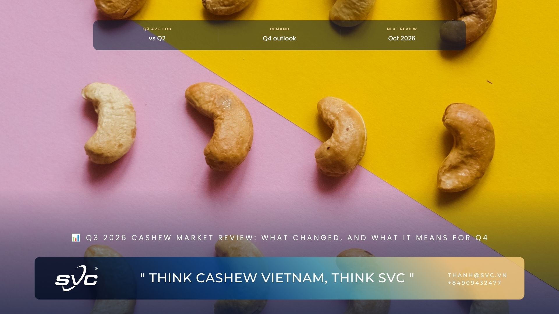 Q3 2026 Cashew Market Review: What Changed, And What It Means For Q4